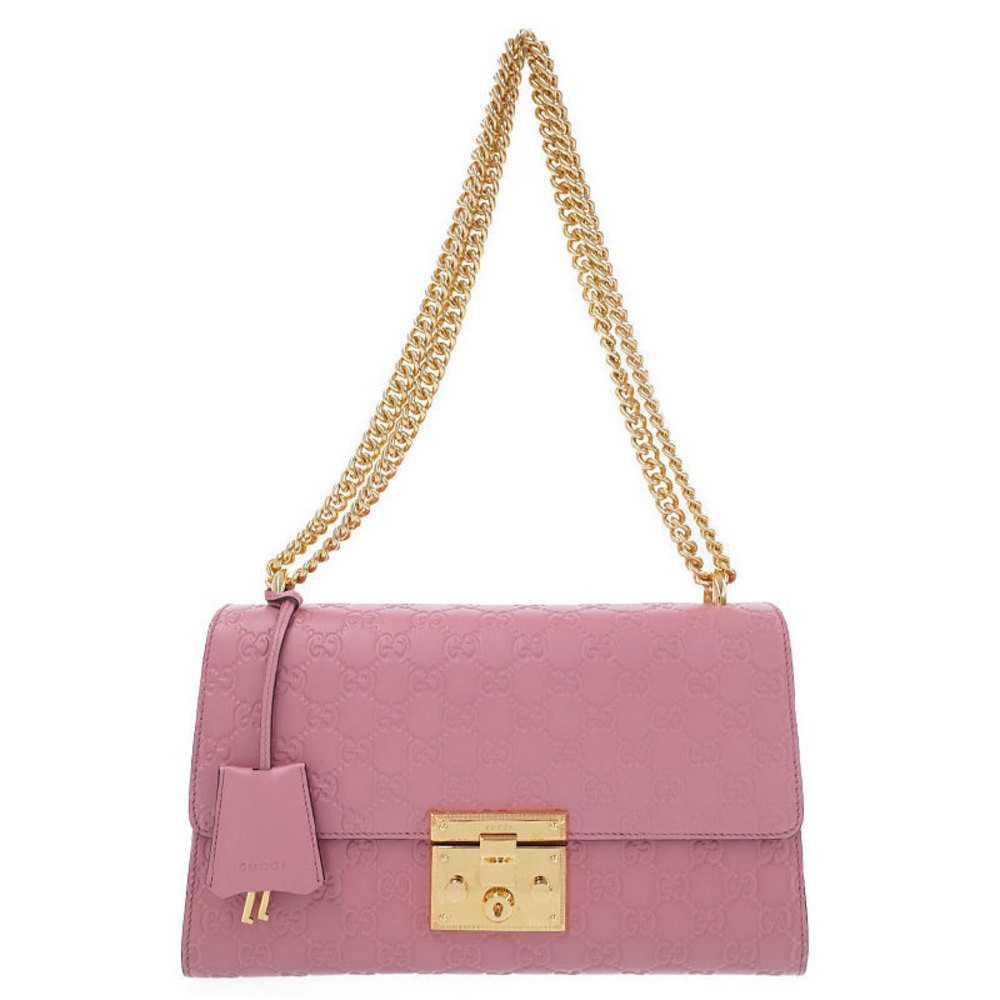 Gucci Guccisima Padlock Shoulder Bag Pink